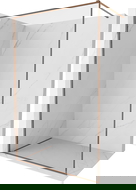 Mexen Kioto-XF sprchová stena Walk-in s rámom 50 x 202 cm, transparentná 10 mm, ružové zlato - 800-050-104-60-00-X