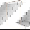 Mexen Kioto-XF sprchová stena Walk-in s rámom 70 x 202 cm, transparentná 10 mm, ružové zlato - 800-070-104-60-00-X