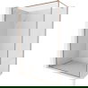 Mexen Kioto-XF sprchová stena Walk-in s rámom 150 x 202 cm, priehľadná 10 mm, kartáčovaná meď - 800-150-104-65-00-X