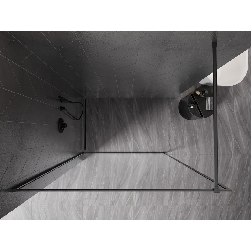 Mexen Kioto-XF sprchová stena Walk-in s rámom 60 x 202 cm, transparentná 10 mm, gun gray kartáčovaná - 800-060-104-66-00-X