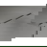 Mexen Kioto-XF sprchová stena Walk-in s rámom 80 x 202 cm, transparent 10 mm, brúsená gun gray - 800-080-104-66-00-X