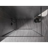 Mexen Kioto-XF Sprchová stena Walk-in s rámom 100 x 202 cm, priehľadná 10 mm, brúsená zbraň šedej farby