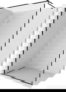 Mexen Kioto-XF sprchová stena Walk-in s rámom 100 x 202 cm, transparentná 10 mm, čierna - 800-100-104-70-00-X