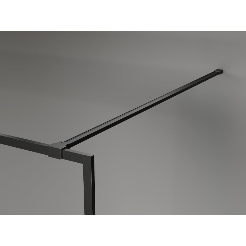 Mexen Kioto-XF sprchová stena Walk-in s rámom 130 x 202 cm, transparentná 10 mm, čierna - 800-130-104-70-00-X