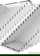 Mexen Kioto-XF sprchová stena Walk-in s rámom 140 x 202 cm, priehľadná 10 mm, čierna - 800-140-104-70-00-X