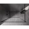 Mexen Kioto-XF sprchová stena Walk-in s rámom 150 x 202 cm, transparentná 10 mm, čierna - 800-150-104-70-00-X