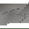 Mexen Kioto-XF sprchová stena Walk-in s rámom 70 x 202 cm, transparentná 10 mm, gun metal - 800-070-104-95-00-X