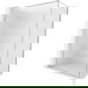 Mexen Kioto-XF sprchová stena Walk-in s rámom 100 x 202 cm, mrazivý 10 mm, chróm - 800-100-104-01-30-X