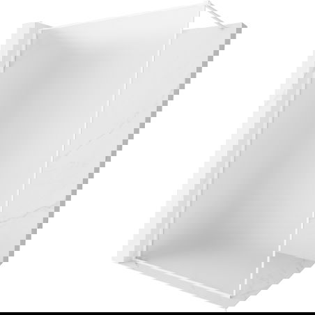 Mexen Kioto-XF sprchová stena Walk-in s rámom 100 x 202 cm, námrazová 10 mm, biela - 800-100-104-20-30-X