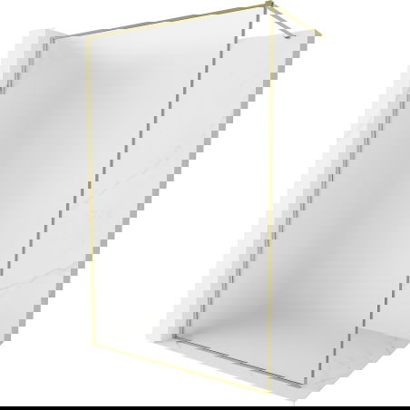 Mexen Kioto-XF sprchová stena Walk-in s rámom 60 x 202 cm, matné 10 mm, zlatá - 800-060-104-50-30-X