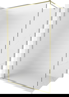 Mexen Kioto-XF sprchová stena Walk-in s rámom 60 x 202 cm, matné 10 mm, zlatá - 800-060-104-50-30-X