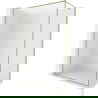 Mexen Kioto-XF sprchová stena Walk-in s rámom 120 x 202 cm, mliečna 10 mm, zlatá - 800-120-104-50-30-X