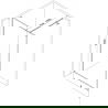 Mexen Kioto-XF sprchová priečka Walk-in s rámom 120 x 202 cm, matné sklo 10 mm, zlatá brúsená - 800-120-104-55-30-X