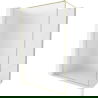 Mexen Kioto-XF sprchová priečka Walk-in s rámom 120 x 202 cm, matné sklo 10 mm, zlatá brúsená - 800-120-104-55-30-X