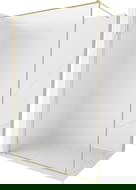 Mexen Kioto-XF sprchová stena Walk-in s rámom 160 x 202 cm, mrazené 10 mm, zlatá kartáčovaná - 800-160-104-55-30-X