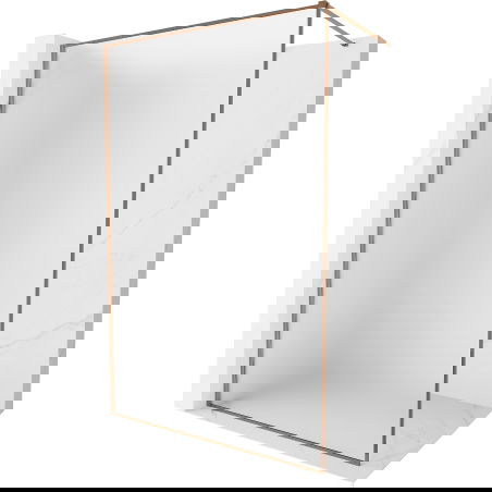 Mexen Kioto-XF sprchová stena Walk-in s rámom 50 x 202 cm, matná 10 mm, ružové zlato - 800-050-104-60-30-X