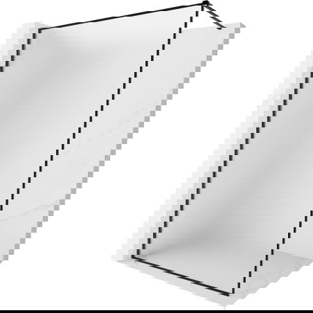 Mexen Kioto-XF sprchová stena Walk-in s rámom 100 x 202 cm, matná 10 mm, čierna - 800-100-104-70-30-X