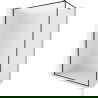 Mexen Kioto-XF sprchová stena Walk-in s rámom 150 x 202 cm, mrazené 10 mm, čierna - 800-150-104-70-30-X