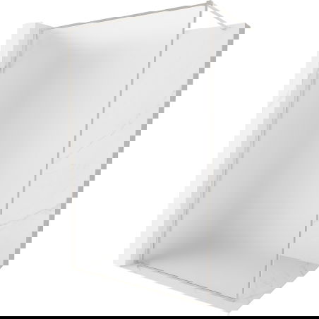 Mexen Kioto-XF sprchová stena Walk-in s rámom 90 x 202 cm, mrazené 10 mm, brúsený nikel - 800-090-104-97-30-X