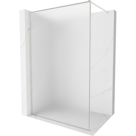Mexen Kioto-XF sprchová stena Walk-in s rámom 90 x 202 cm, mrazivá 10 mm, kartáčovaný nikel - 800-090-104-97-30-X