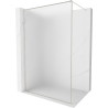 Mexen Kioto-XF sprchová stena Walk-in s rámom 90 x 202 cm, mrazivá 10 mm, kartáčovaný nikel - 800-090-104-97-30-X