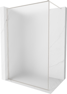 Mexen Kioto-XF sprchová stena Walk-in s rámom 90 x 202 cm, mrazivá 10 mm, kartáčovaný nikel - 800-090-104-97-30-X