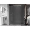 Mexen Kioto-XF sprchová stena Walk-in s rámom 90 x 202 cm, mrazivá 10 mm, kartáčovaný nikel - 800-090-104-97-30-X