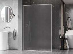 Mexen Kioto-XF sprchová stena Walk-in s rámom 90 x 202 cm, mrazivá 10 mm, kartáčovaný nikel - 800-090-104-97-30-X