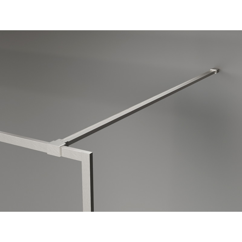 Mexen Kioto-XF sprchová stena Walk-in s rámom 90 x 202 cm, mrazivá 10 mm, kartáčovaný nikel - 800-090-104-97-30-X