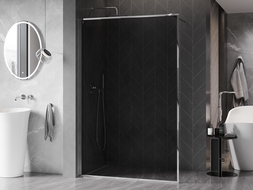 Mexen Kioto-XF sprchová stena Walk-in s rámom 100 x 202 cm, grafit 10 mm, chróm - 800-100-104-01-40-X