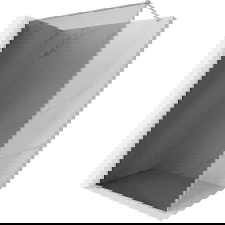 Mexen Kioto-XF sprchová stena Walk-in s rámom 140 x 202 cm, grafit 10 mm, chróm - 800-140-104-01-40-X