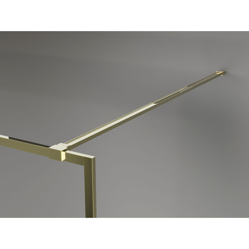 Mexen Kioto-XF sprchová stena Walk-in s rámom 80 x 202 cm, grafit 10 mm, zlatá - 800-080-104-50-40-X