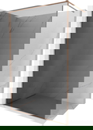 Mexen Kioto-XF, sprchová stena Walk-in s rámom 160 x 202 cm, grafit 10 mm, kartáčovaná meď - 800-160-104-65-40-X