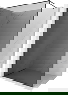 Mexen Kioto-XF sprchová stena Walk-in s rámom 100 x 202 cm, grafit 10 mm, brúsený gun gray - 800-100-104-66-40-X