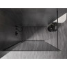 Mexen Kioto-XF sprchová stena Walk-in s rámom 120 x 202 cm, grafit 10 mm, kartáčovaná gun gray - 800-120-104-66-40-X