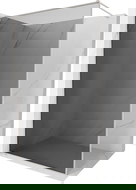 Mexen Kioto-XF sprchová stena Walk-in s rámom 130 x 202 cm, grafit 10 mm, brúsený nikel - 800-130-104-97-40-X