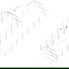 Mexen Kioto-X L sprchová stena Walk-in 120 x 200 cm, transparent 10 mm, biela - 800-120-107-20-00-X