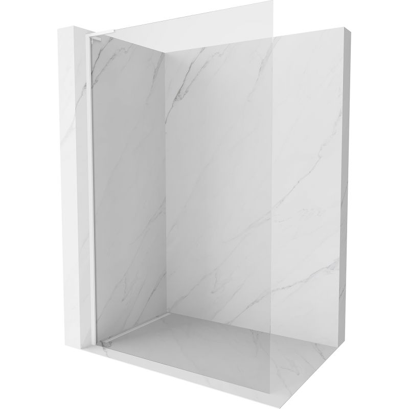 Mexen Kioto-X L sprchová stena Walk-in 120 x 200 cm, transparent 10 mm, biela - 800-120-107-20-00-X
