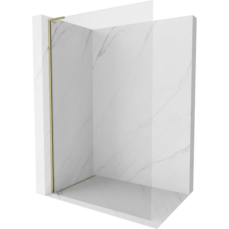 Mexen Kioto-X L sprchová stena Walk-in 90 x 200 cm, transparentná 10 mm, zlatá - 800-090-107-50-00-X