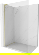 Mexen Kioto-X L sprchová stena Walk-in 120 x 200 cm, transparentná 10 mm, zlatá kartáčovaná - 800-120-107-55-00-X