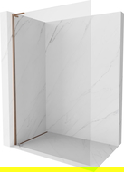 Mexen Kioto-X L sprchová stena Walk-in 60 x 200 cm, transparentná 10 mm, ružové zlato - 800-060-107-60-00-X