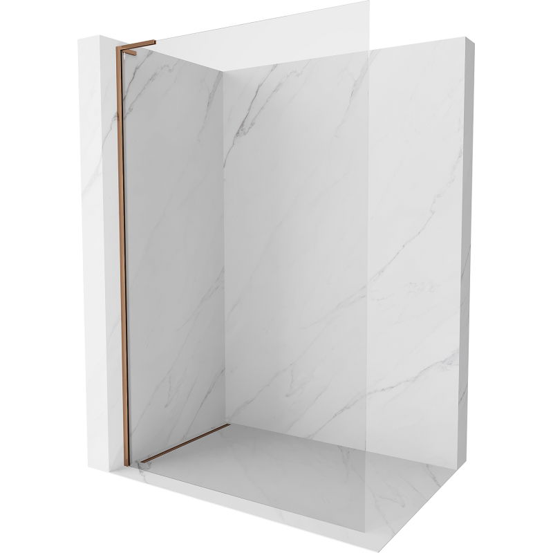 Mexen Kioto-X L sprchová stena Walk-in 70 x 200 cm, transparentná 10 mm, ružové zlato - 800-070-107-60-00-X