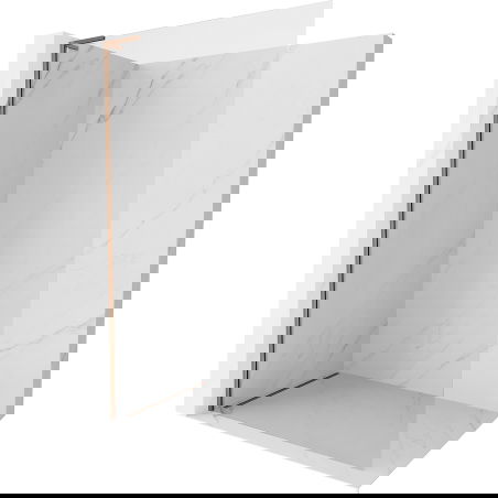 Mexen Kioto-X L sprchová stena Walk-in 70 x 200 cm, transparentná 10 mm, ružové zlato - 800-070-107-60-00-X