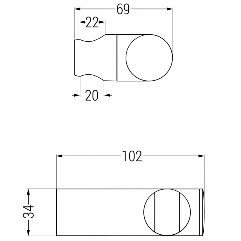Mexen držiak na sprchu, chróm - 79356-00