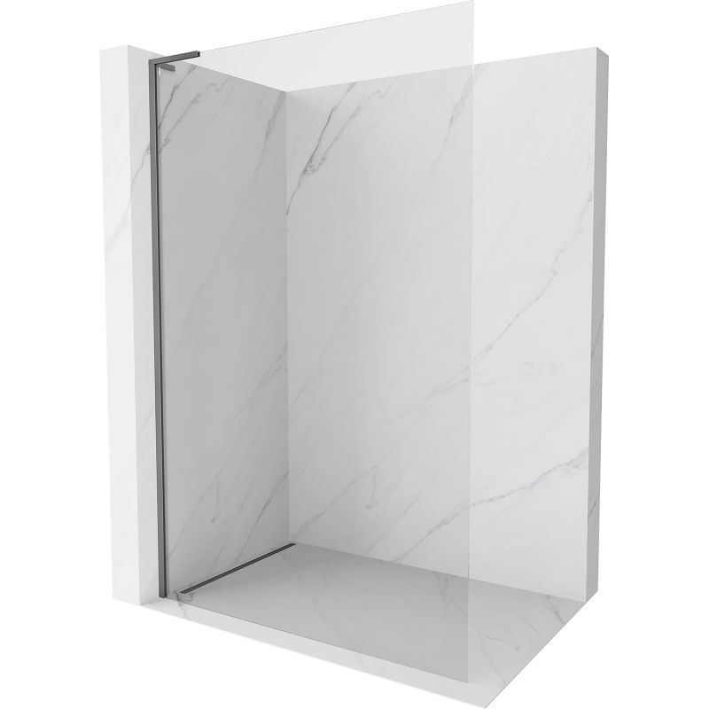 Mexen Kioto-X L sprchová stena Walk-in 90 x 200 cm, transparentná 10 mm, gun metal - 800-090-107-95-00-X