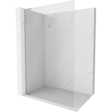 Mexen Kioto-X L sprchová stena Walk-in 50 x 200 cm, priehľadná 10 mm, brúsený nikel - 800-050-107-97-00-X