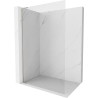 Mexen Kioto-X L sprchová stena Walk-in 50 x 200 cm, priehľadná 10 mm, brúsený nikel - 800-050-107-97-00-X