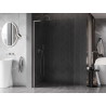 Mexen Kioto-X L sprchová stena Walk-in 50 x 200 cm, priehľadná 10 mm, brúsený nikel - 800-050-107-97-00-X