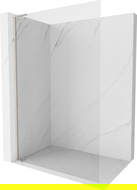 Mexen Kioto-X L sprchová stena Walk-in 80 x 200 cm, transparentná 10 mm, brúsený nikel - 800-080-107-97-00-X