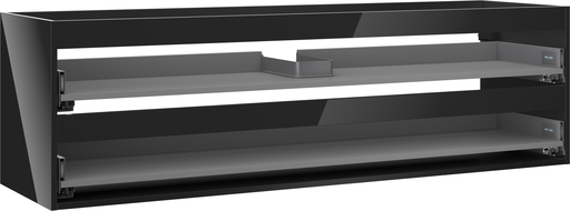 Mexen Box-A korpus skrinky pod umývadlo 160 cm, 2 zásuvky, čierny lesk - 91AX0-1600-470-2-70